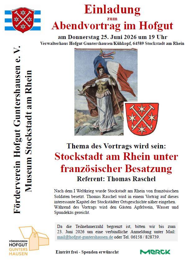 Stockstadt am Rhein unter französischer Besatzung