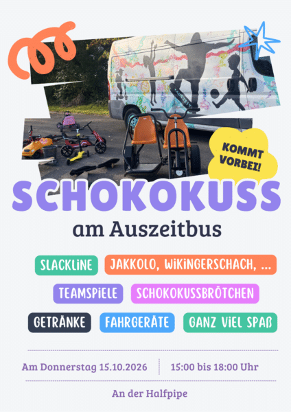 Der Auszeitbus der Jugendpflege lädt zum Spielnachmittag ein